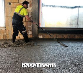 baseTherm® | poured liquid floor insulation | ready for floor screed or UFH